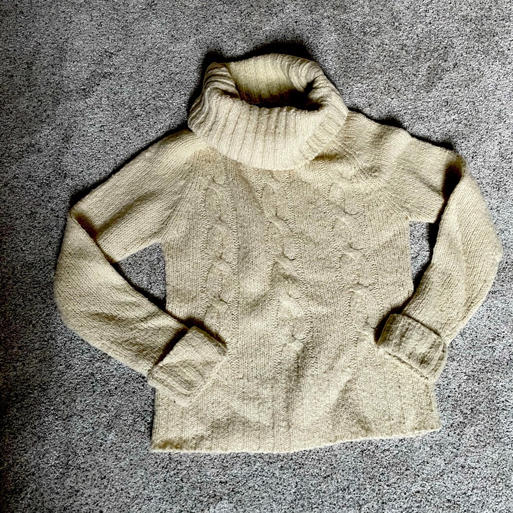Cream cowl-neck sweater